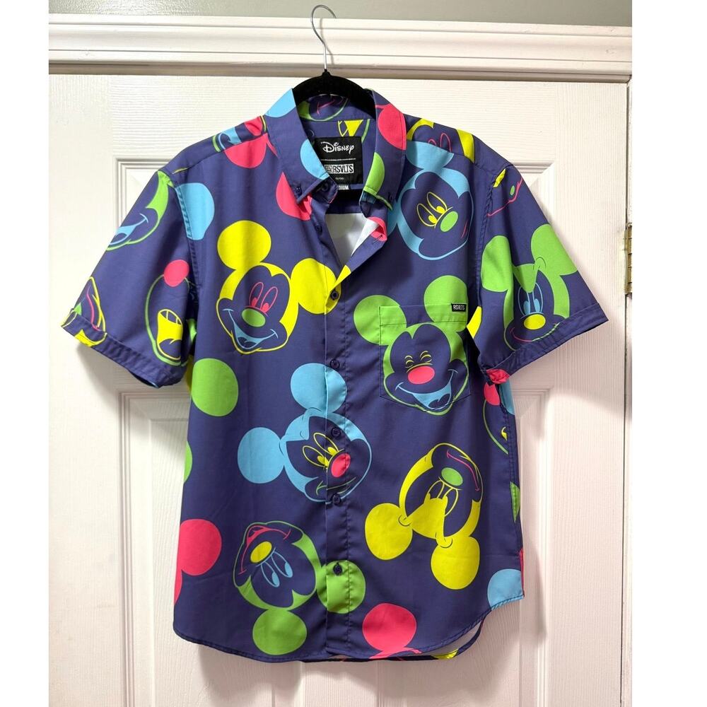RSVLTS Disney 100 Mickey Mouse Pop Button Up Men’s M Limited Rare Kunuflex Shirt